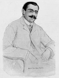 Der Aga Khan: Der die muslimische Bitte an den Vizekönig vorbrachte, Illustration aus 